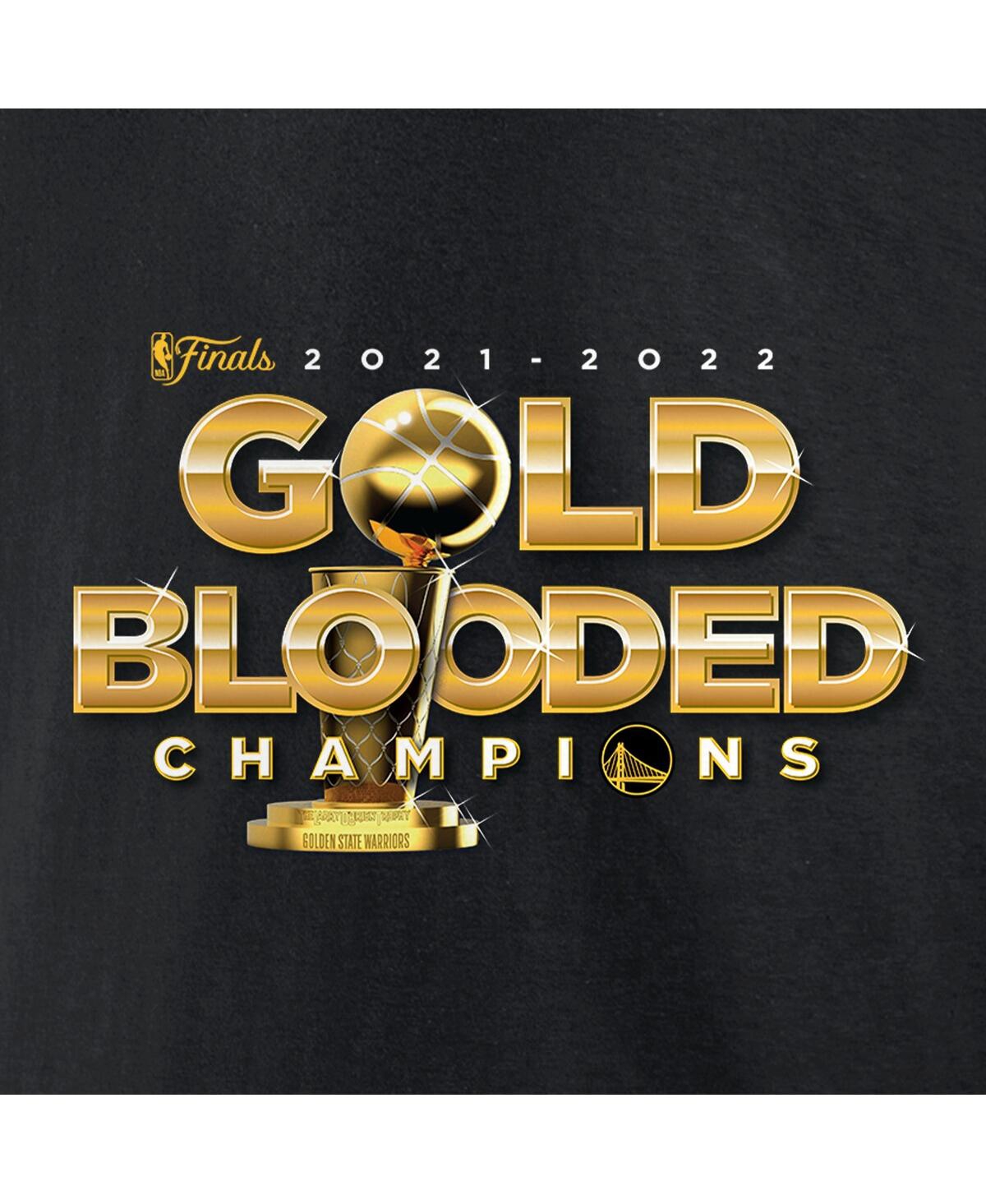 Men's FanaticsGolden State Warriors 2022 Nba Finals Champions Gold Blooded T-shirt - Black