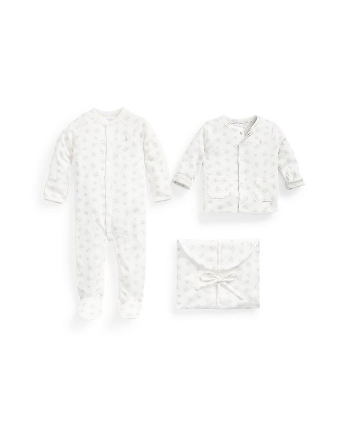 Polo Ralph Lauren Baby Boys Organic Cotton Gift Set, 3 Piece Macy's
