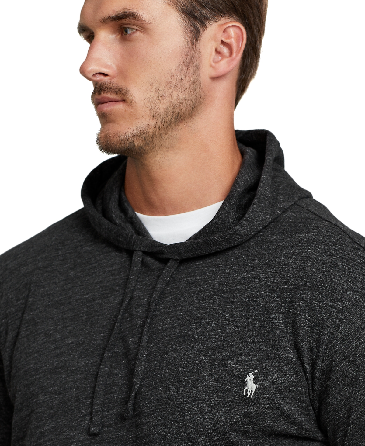 Polo Ralph Lauren Jersey Hooded T-shirt In Ink