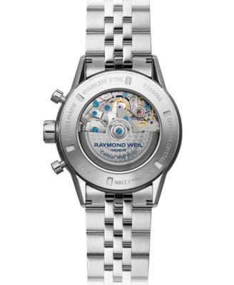 Men's Swiss Automatic Chronograph Freelancer Stainless Steel Bracelet Watch 43.5mm