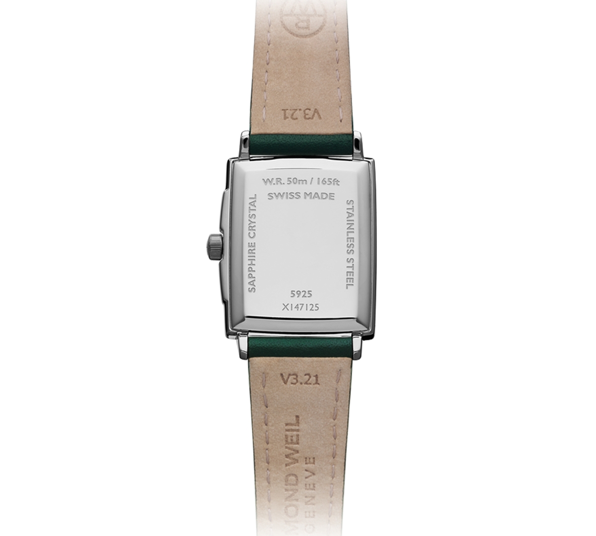 Raymond Weil Women's Swiss Toccata Diamond AccentLeather Strap Watch 22.6x28.1mm - Green