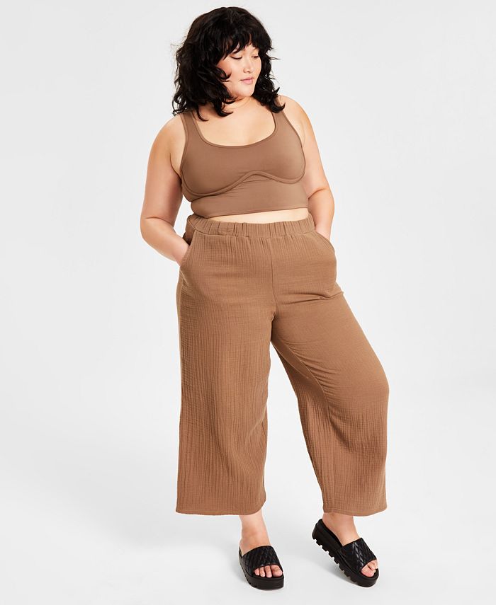 Jenni Style Not Size Women's and Plus Size Solid Wideleg Pant, Created