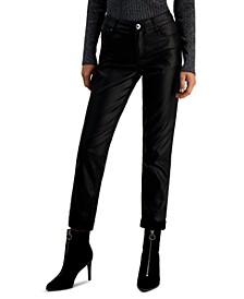 Women's Mid-Rise Coated Straight-Leg Jeans, Created for Macy's