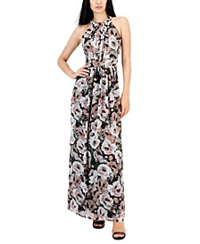 Women's Printed Halter Maxi Dress, Created for Macy's