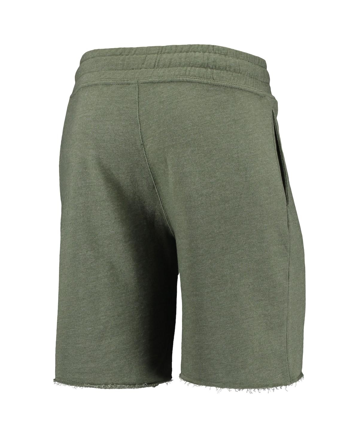 Shop Concepts Sport Men's  Heathered Olive Cincinnati Reds Mainstream Tri-blend Shorts