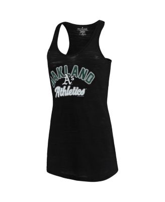 Women's Black Oakland Athletics Multicount Racerback Tank Top