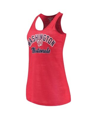 Women's Red Washington Nationals Multicount Racerback Tank Top