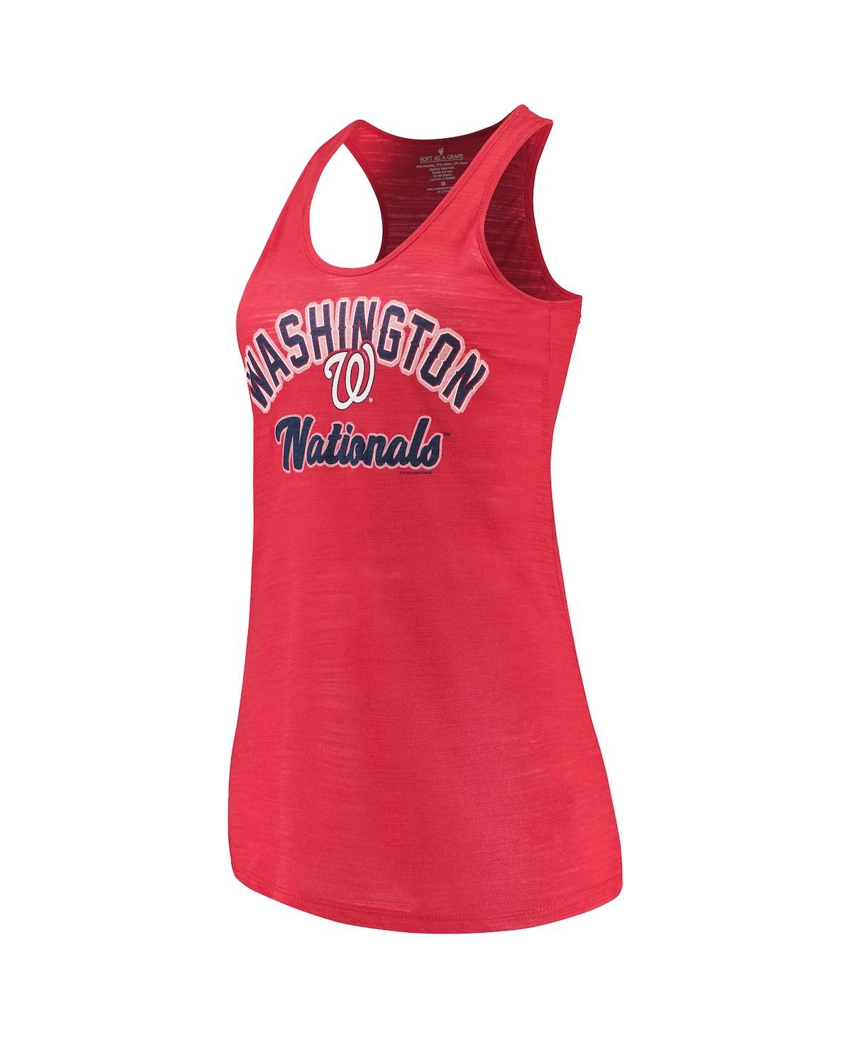 Soft As A Grape Red Washington Nationals Multicount Racerback Tank Top In Red