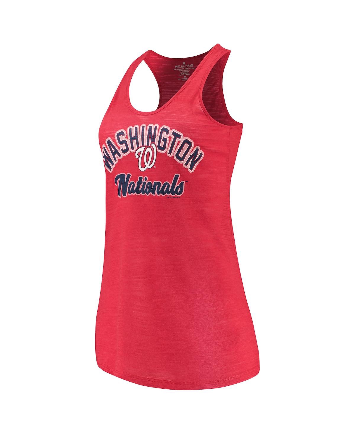 Shop Soft As A Grape Women's  Red Washington Nationals Multicount Racerback Tank Top