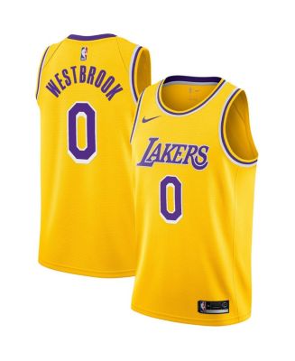 Men's Nike Russell Westbrook Gold Los Angeles Lakers 2020/21 Swingman ...