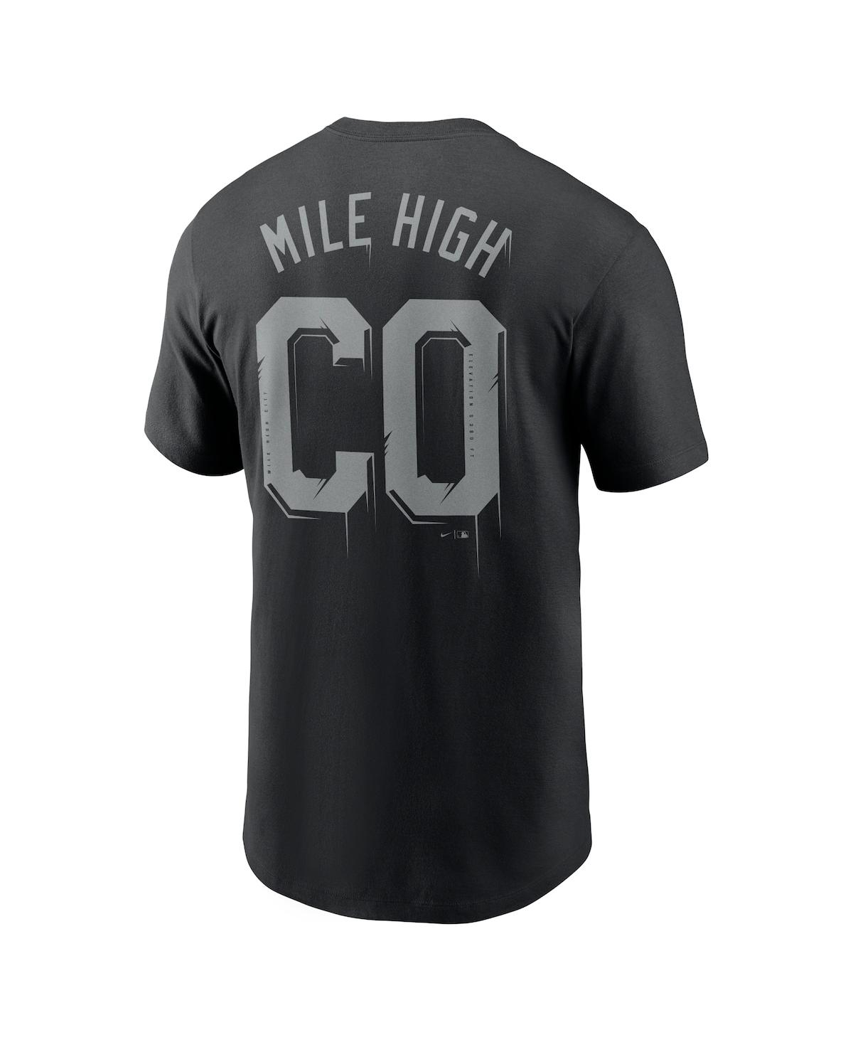 Nike Black Colorado Rockies Mile High Local Team T-shirt In Black