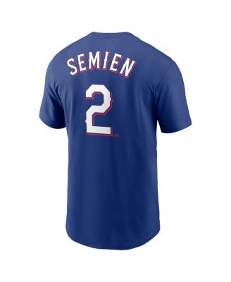 Men's Marcus Semien Royal Texas Rangers Name and Number T-shirt