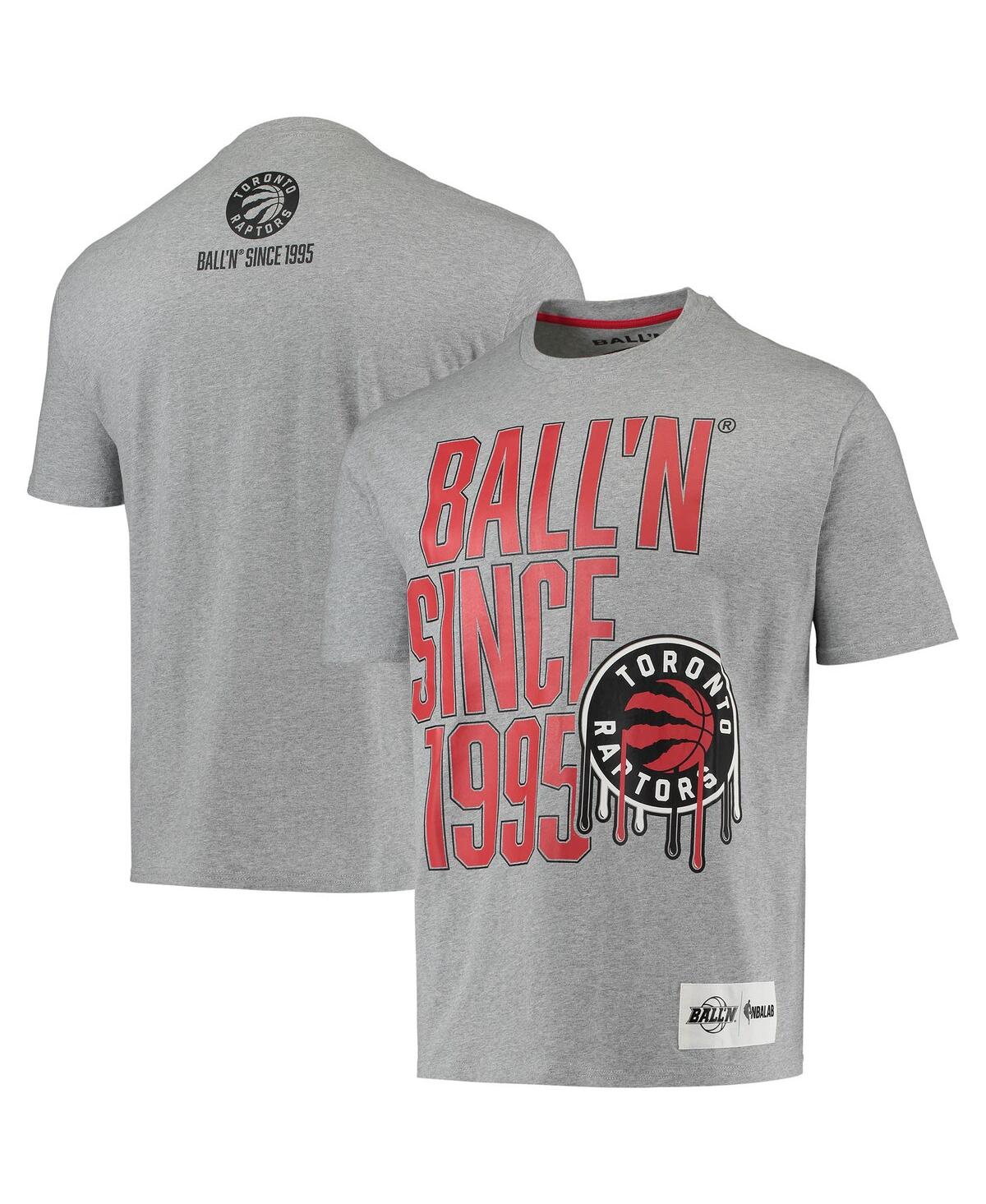 Men's Ball'N Heather Gray Toronto Raptors Since 1995 T-shirt - Heathered Gray