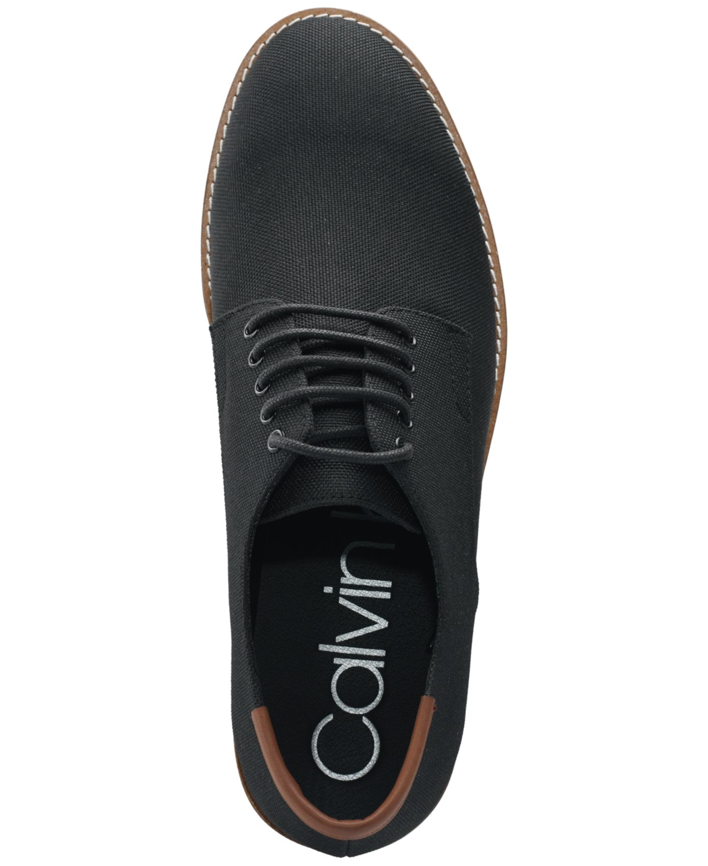 Обувь Calvin Klein Men's Adeso Lace Up Dress Shoe, цвет: Чёрный — фото 4