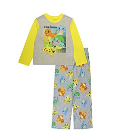 Big Boys Pokemon Pajamas, 2 Piece Set
