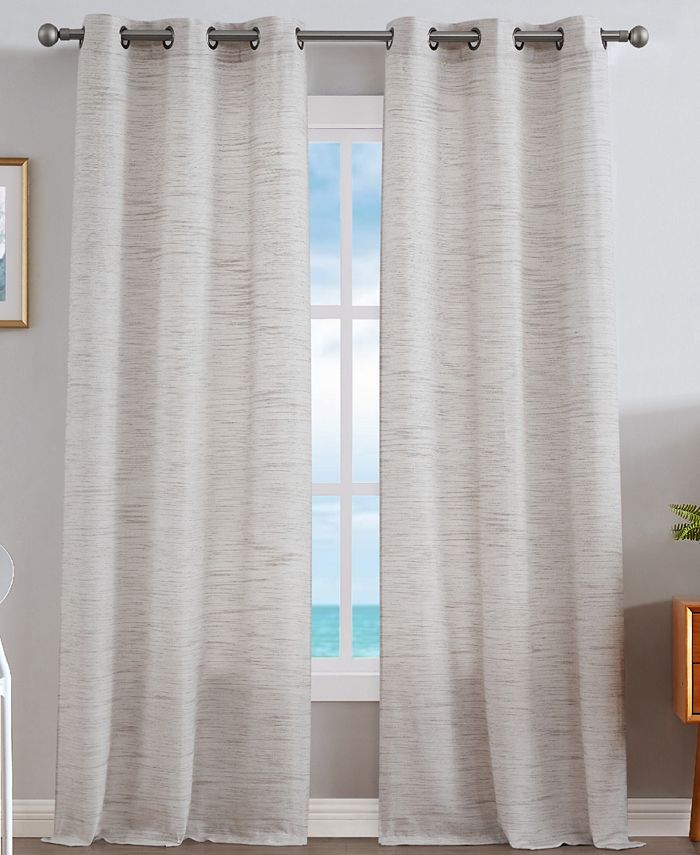 Nautica Julius Light Filtering Textured Grommet Window Curtain Panel