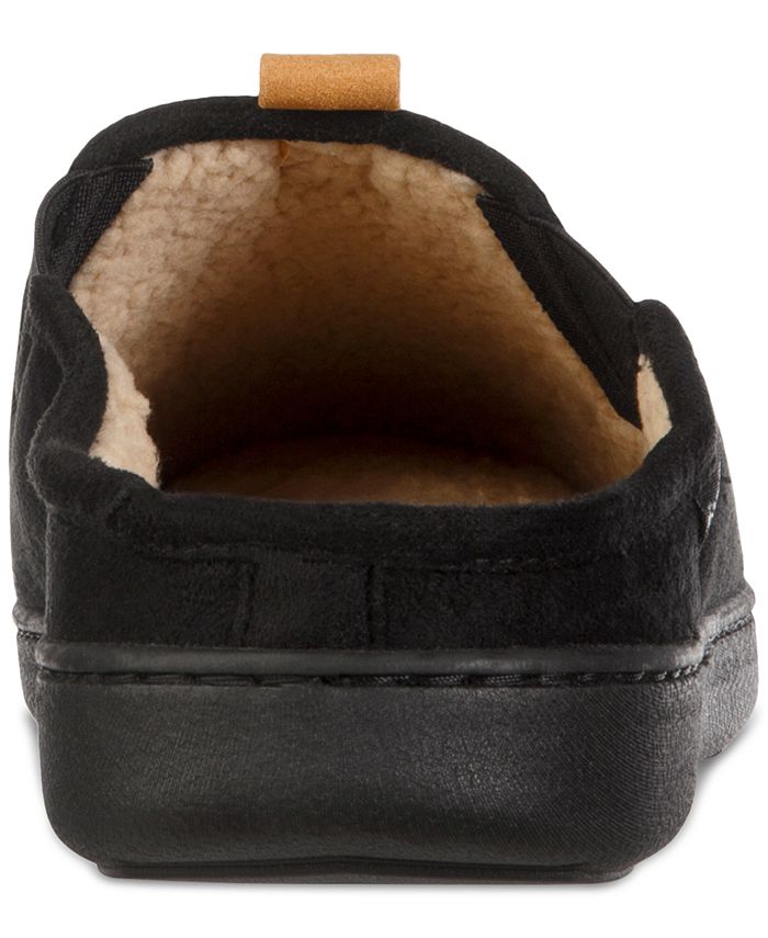 Isotoner Men's Fairisle Hoodback Slipper Blue
