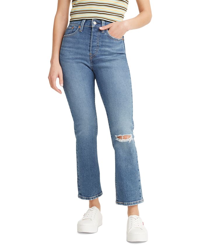 Levi's Women's Wedgie Straight-Leg Cropped Jeans & Reviews - Jeans - Women  - Macy's