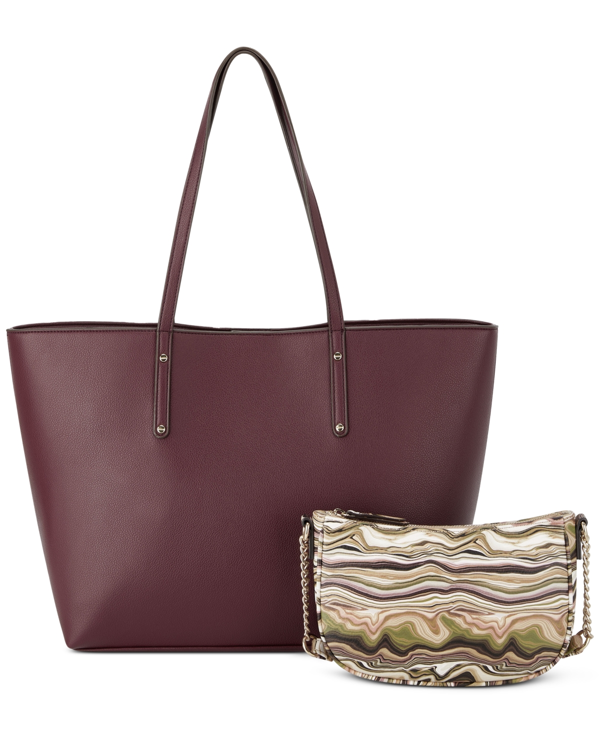 Inc International Concepts Zoiey 2-1 Tote, Created For Macy's In Dark Cherry