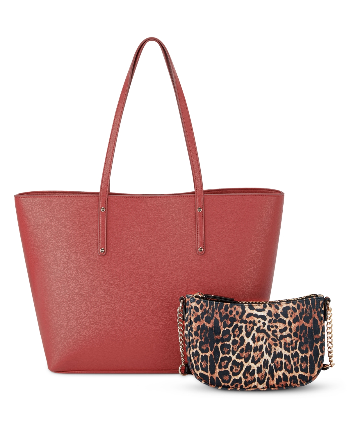 Inc International Concepts Zoiey 2-1 Tote, Created For Macy's In True Red/leo