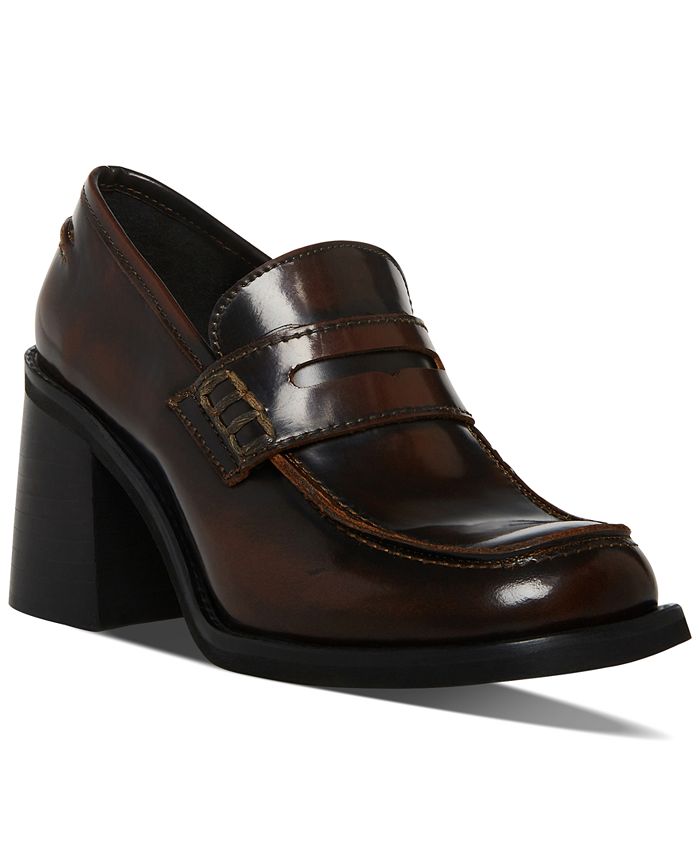 above cigarette Illusion Steve Madden Women's Universe Block-Heel Tailored Loafers & Reviews - Flats  & Loafers - Shoes - Macy's