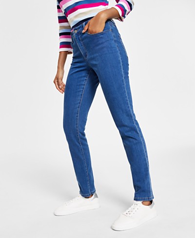 Charter Club Women's Lexington Tummy Control Straight-Leg Jeans, Created  for Macy's & Reviews - Jeans - Women - Macy's
