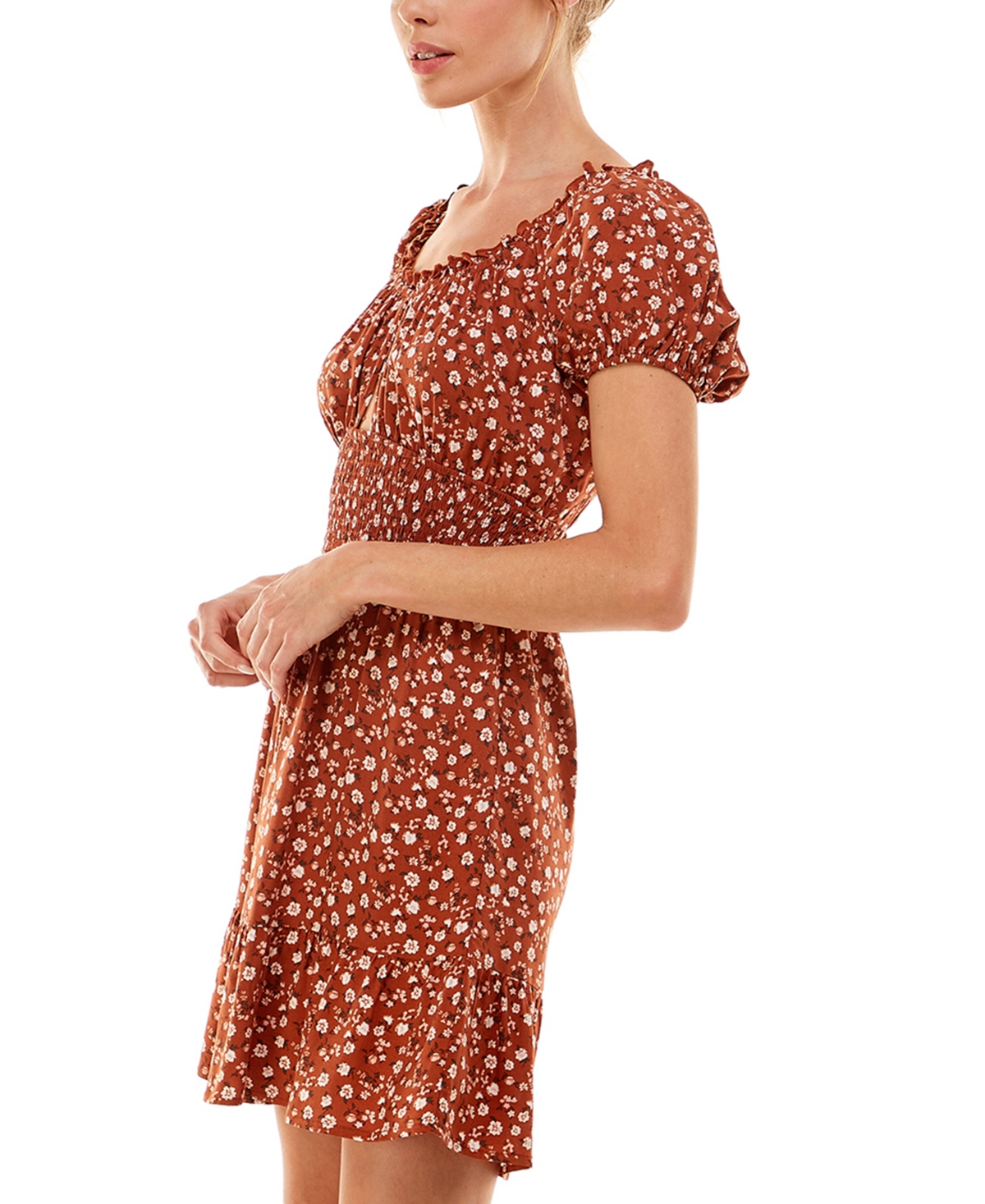 As You Wish Juniors' Cutout Tie-Back Dress -Ivory