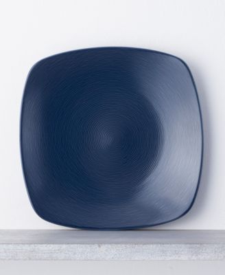 Swirl Square Dinner Plates, Set of 4