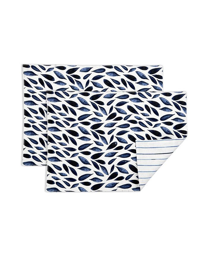 Lenox Bay Leaf Stripe Placemats, Set of 2 Macy's
