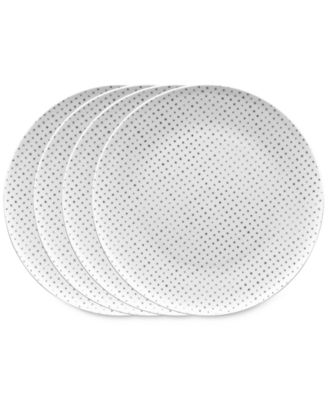 Hammock Dots Coupe Dinner Plates, Set of 4