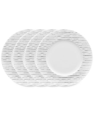 Hammock Stripes Rim Salad Plates, Set of 4
