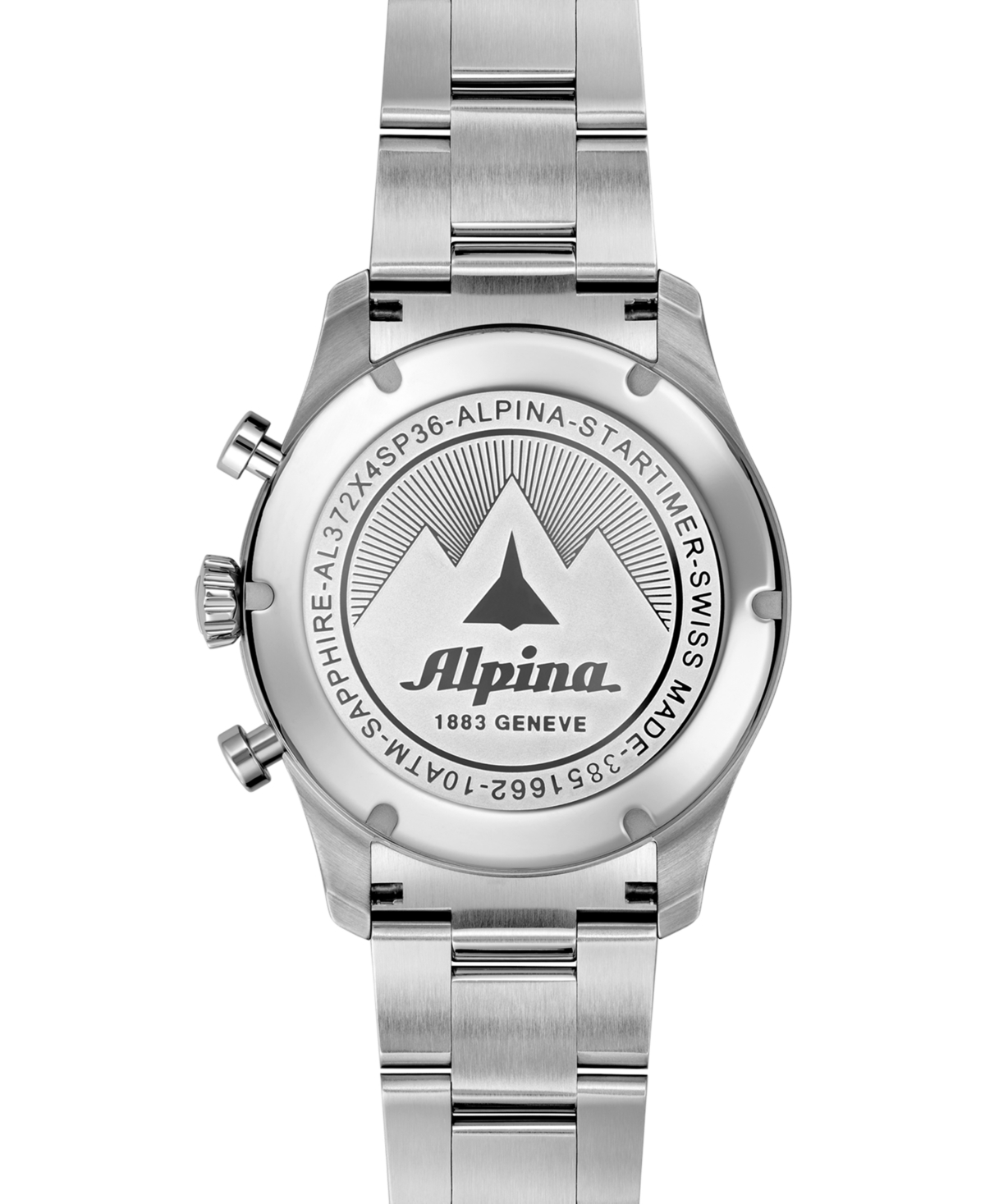 Shop Alpina Men's Swiss Chronograph Startimer Pilot Stainless Steel Bracelet Watch 44mm In Silver-tone