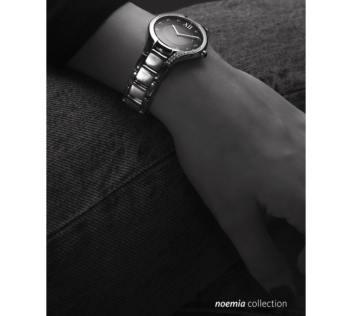 Shop Raymond Weil Women's Swiss Noemia Diamond (1/4 Ct. T.w.) Stainless Steel Bracelet Watch 32mm In Gray