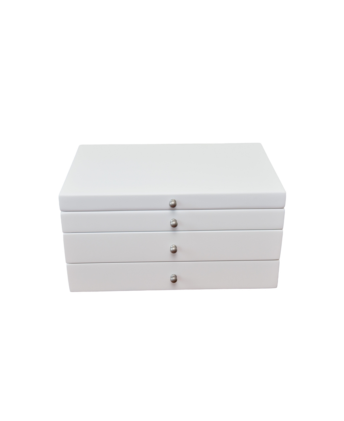 Elegant Finish Jewelry Box - White
