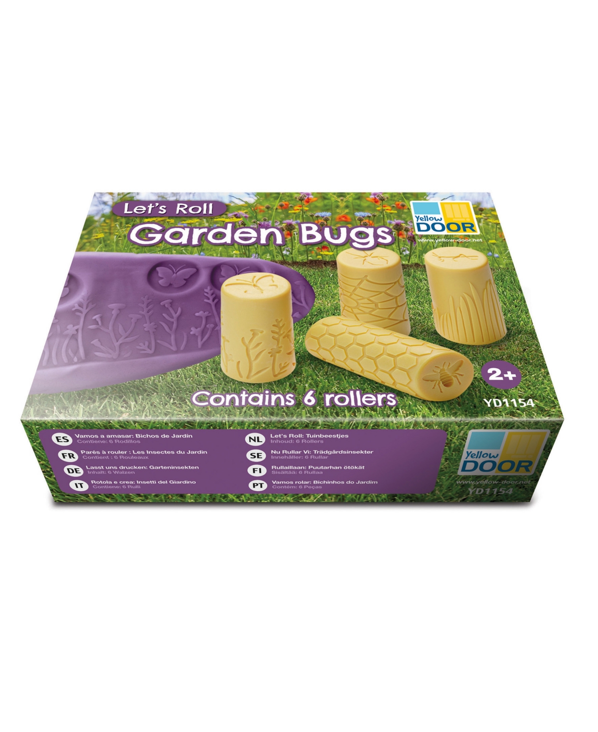 Yellow Door Let's Roll Garden Bugs Rollers, Set Of 6 In Multicolor