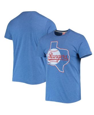 Men's Royal Texas Rangers Hand-Drawn Logo Tri-Blend T-shirt