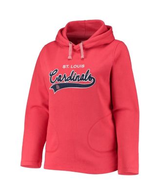 Women's Red St. Louis Cardinals Plus Size Side Split Pullover Hoodie