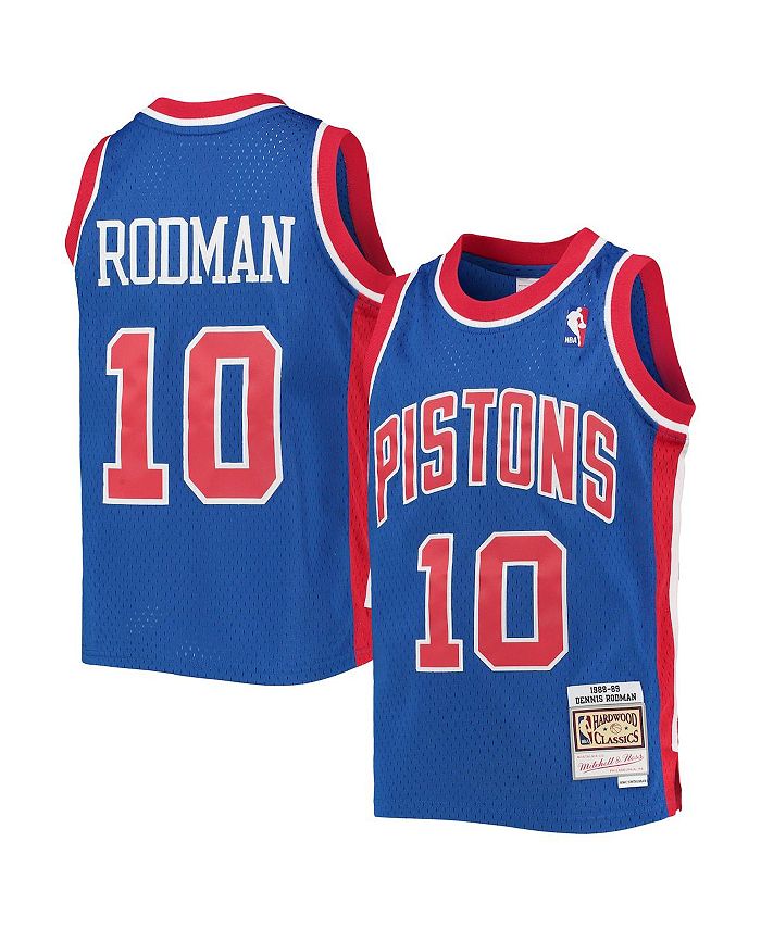 Mitchell & Ness Men's Dennis Rodman Detroit Pistons Name and Number Mesh  Crewneck Jersey - Macy's