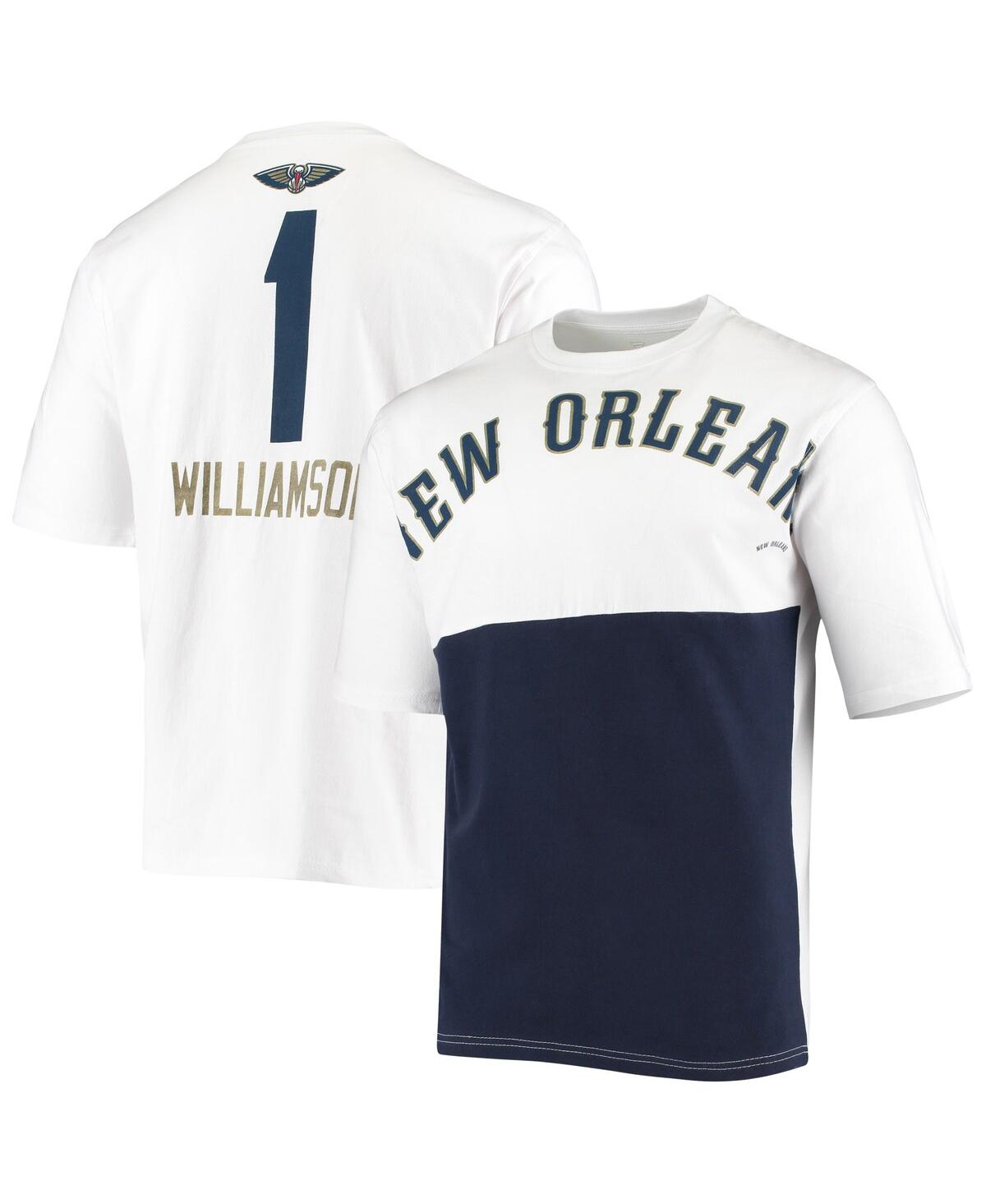 Shop Fanatics Men's  Zion Williamson White New Orleans Pelicans Yoke T-shirt