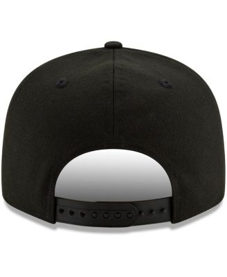 Men's Milwaukee Brewers Black on Black 9FIFTY Snapback Adjustable Hat - Black