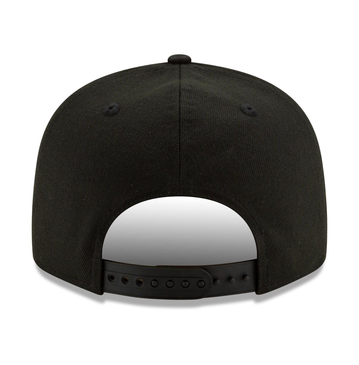 Мужская кепка New Era Milwaukee Brewers Black on Black 9FIFTY Snapback Adjustable Hat - Black — фото 5