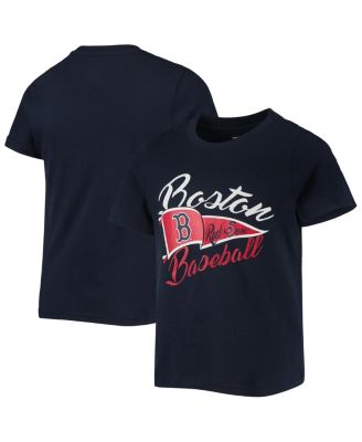 Big Girls Navy Boston Red Sox Team Fly The Flag T shirt