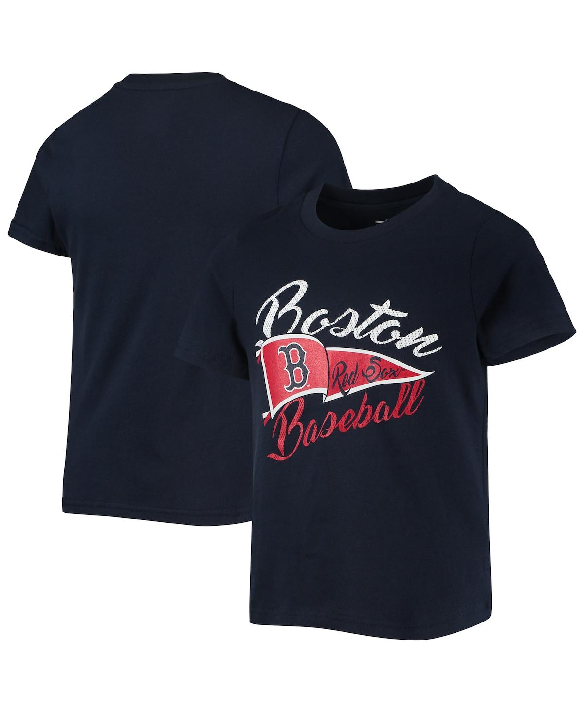 Outerstuff Kids' Big Girls Navy Boston Red Sox Team Fly The Flag T-shirt