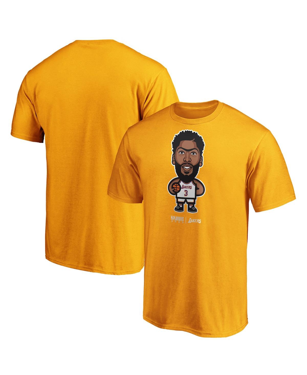 Men's Fanatics Anthony DavisLos Angeles Lakers 2020 Nba Playoffs Star Player T-shirt - Gold