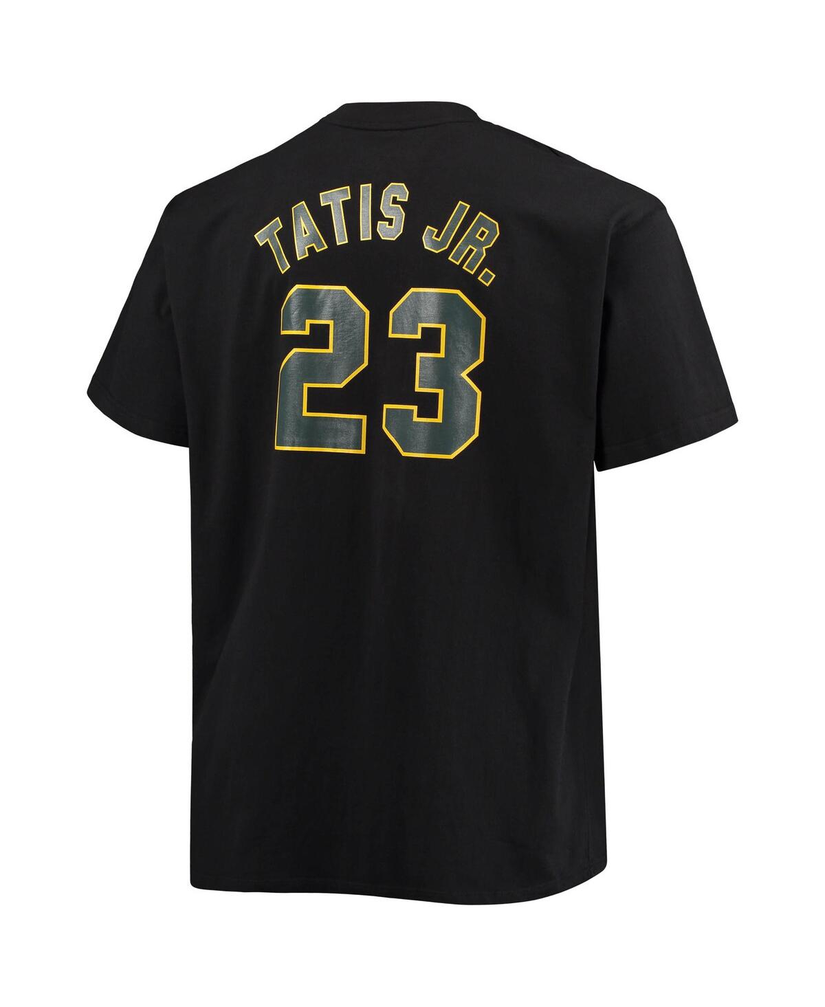 Fanatics Branded Fernando Tatis Jr. Black San Diego Padres Big & Tall Wordmark Name & Number T-shirt In Black