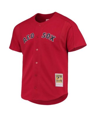 Men's David Ortiz Red Boston Red Sox Cooperstown Collection Mesh Batting Practice Jersey