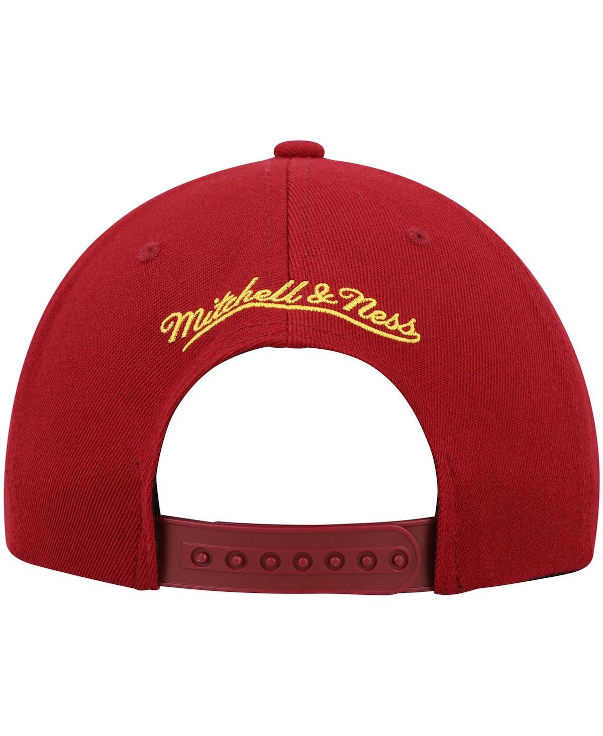 Mitchell & Ness Men's  Wine, Gold Cleveland Cavaliers Team Two-tone 2.0 Snapback Hat In Wine,gold
