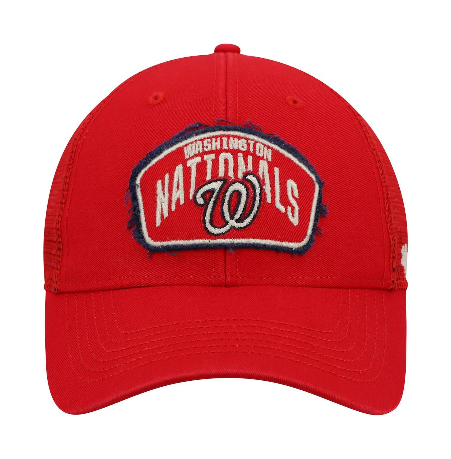 Мужская кепка '47 Brand Red Washington Nationals Cledus MVP Trucker Snapback Hat — фото 3