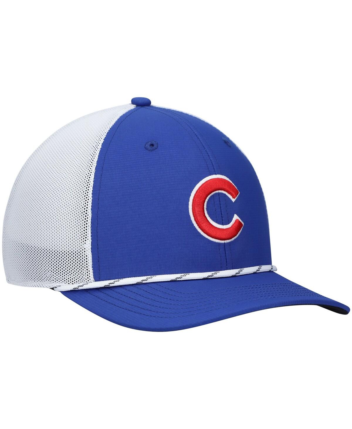 Men's '47and White Chicago Cubs Burden Trucker Snapback Hat - Royal, White