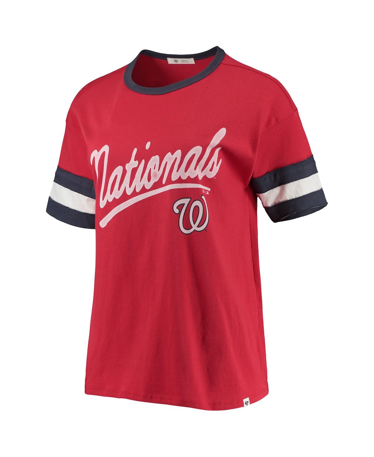 47 Women's Washington Nationals Red Fade Frankie T-Shirt